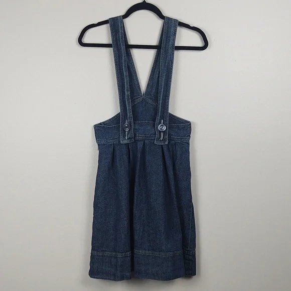 casual 90s dress Lana Roux 90s Retro Utility Denim Romper Short Overalls Medium Wash / Small main image 0